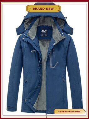 Women's Hooded Ski Jacket Waterproof Windproof Winter Snow Coat 150D Polyester